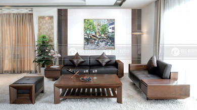 5 bộ bàn ghế sofa gỗ óc chó đẹp phù hợp cho nhiều phong cách thiết kế