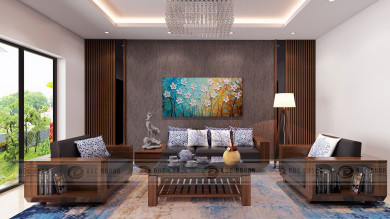 Thiết kế nội thất phòng khách tại Hà Nội phong cách hiện đại