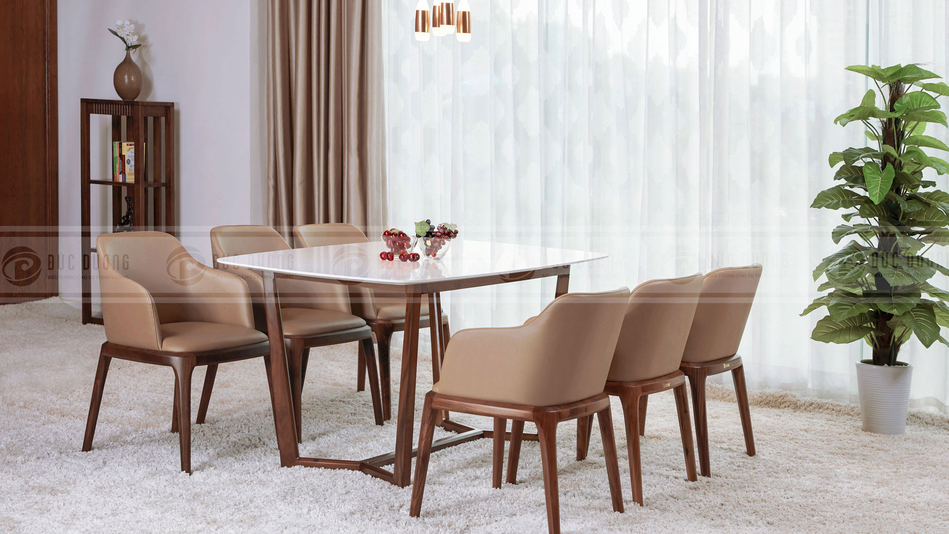 Mẫu bàn ăn 4 ghế đẹp phong cách hiện đại