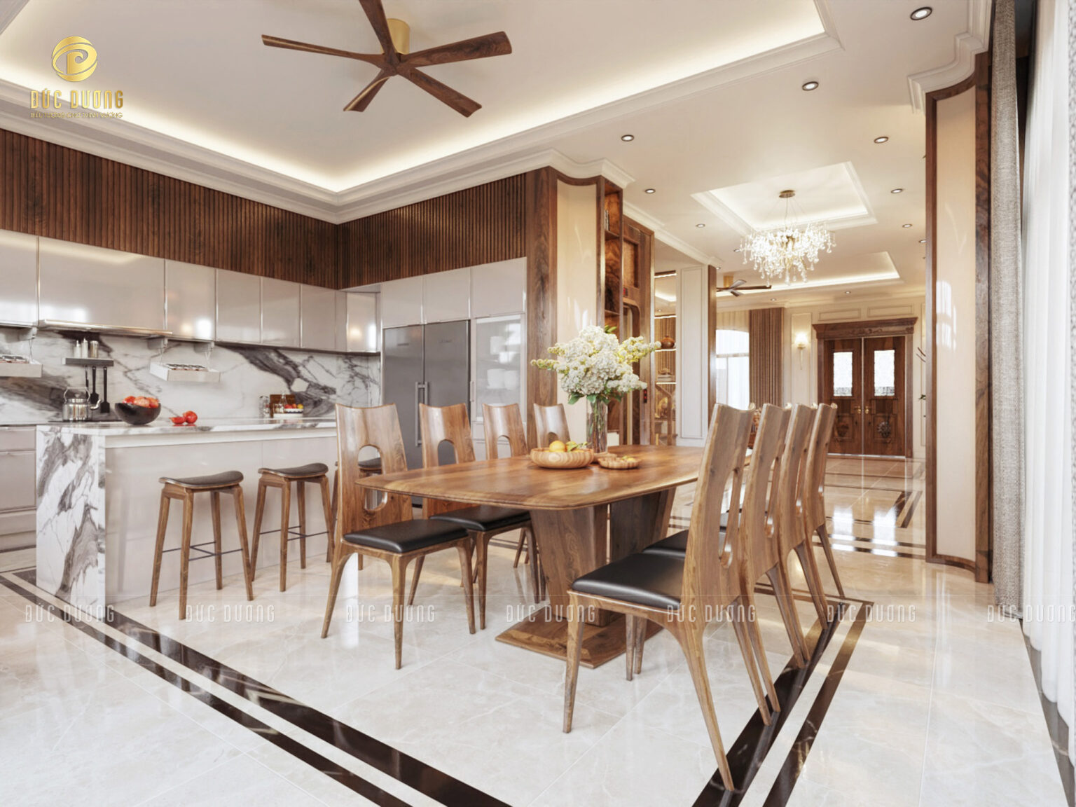 Bàn ăn gỗ óc chó lựa chọn hoàn hảo cho không gian ăn uống 26