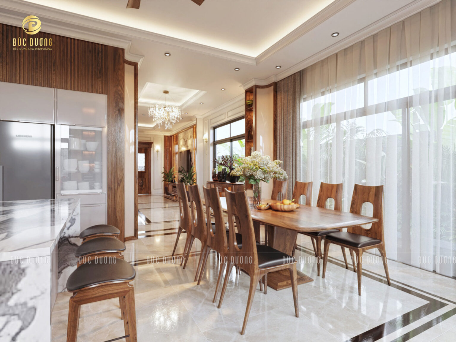Bàn ăn gỗ óc chó lựa chọn hoàn hảo cho không gian ăn uống 27