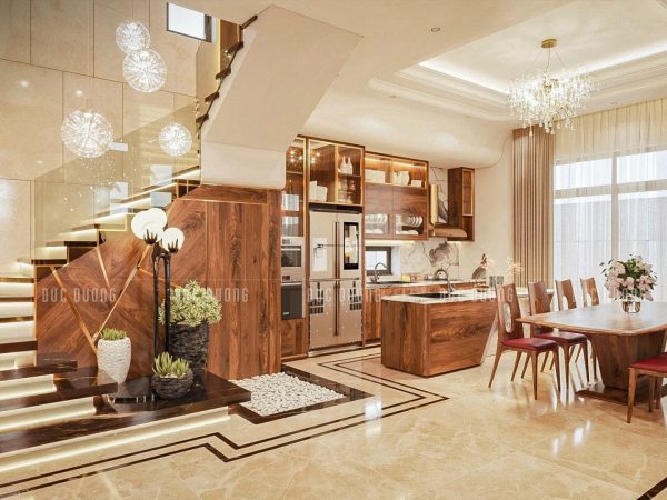 Bàn đảo gỗ óc chó BĐ 006