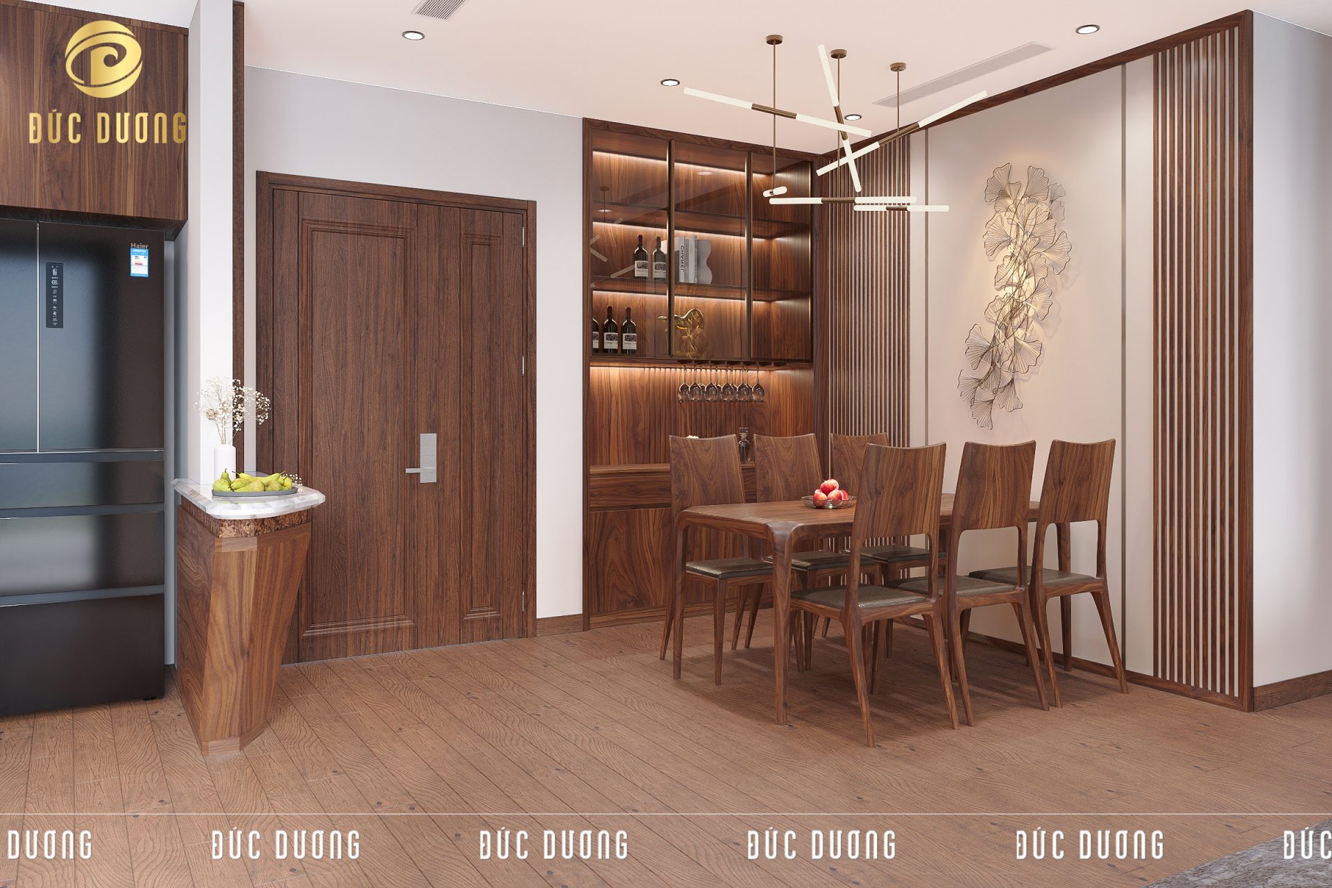 Bàn đảo gỗ óc chó BĐ 010