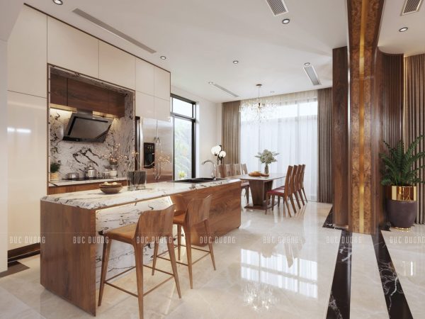 Bàn đảo gỗ óc chó BĐ 014
