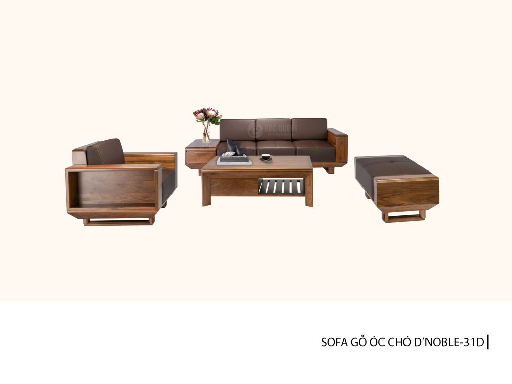sofa gỗ óc chó D'Noble 31D