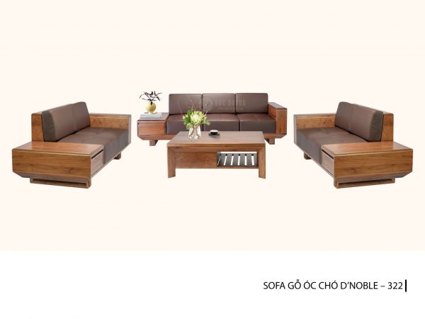Sofa gỗ óc chó D'Noble 322